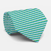 Oezbekistan Vlag Baksteenpatroon Stropdas (Opgerold)