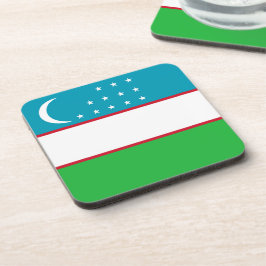 Oezbekistan vlag bier onderzetter