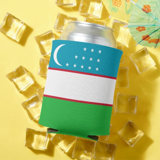 Oezbekistan vlag blikjeskoeler (Insitu Zomer)