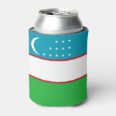 Oezbekistan vlag blikjeskoeler (Blikje Voorkant)