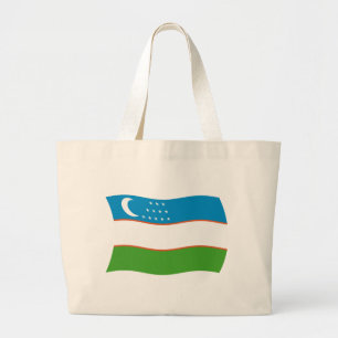 Oezbekistan Vlag Boodschappentas Grote Tote Bag