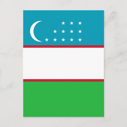 Oezbekistan vlag briefkaart (Voorkant)