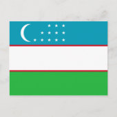 Oezbekistan vlag briefkaart (Voorkant)