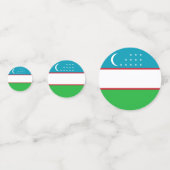 Oezbekistan vlag confetti (Voorkanten)