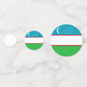 Oezbekistan vlag confetti (Achterkanten)