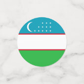 Oezbekistan vlag confetti (Kleine voorkant)