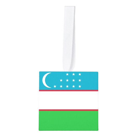 Oezbekistan vlag decoratie (Voorkant)