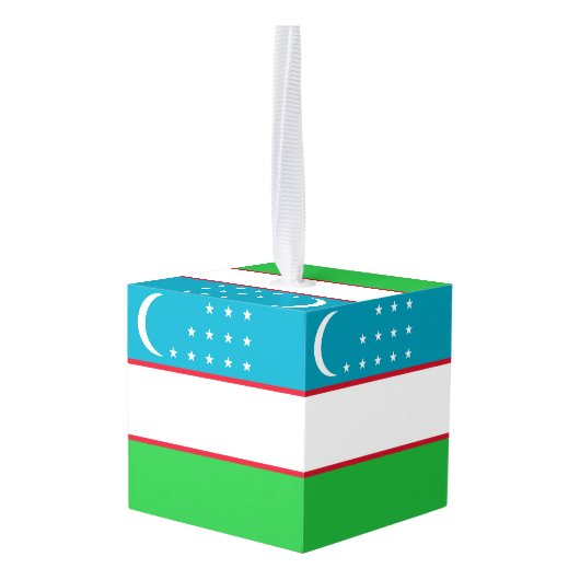 Oezbekistan vlag decoratie (Achter hoekig)