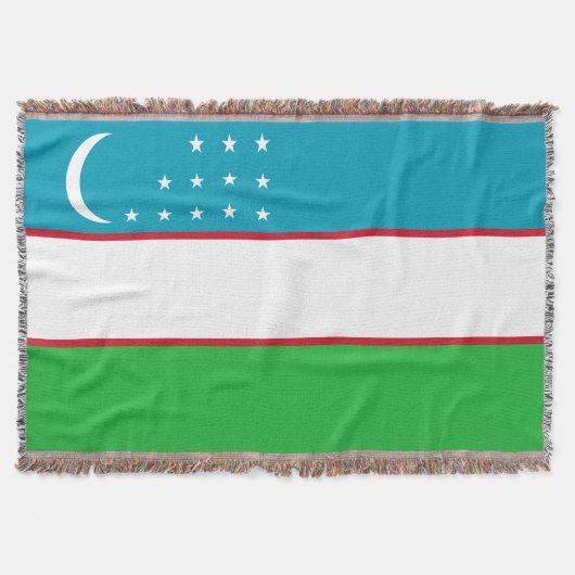 Oezbekistan vlag deken (Voorkant)