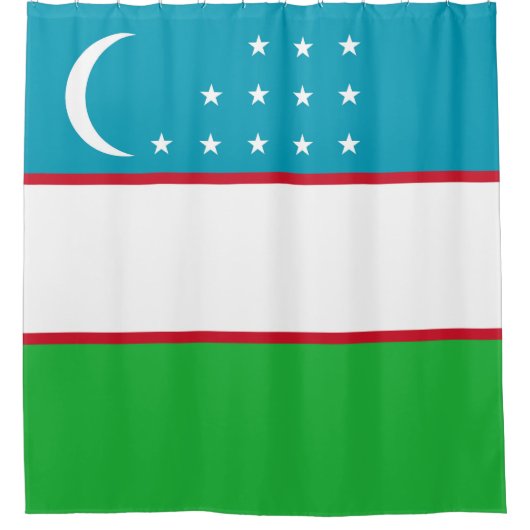Oezbekistan vlag douchegordijn (Voorkant)