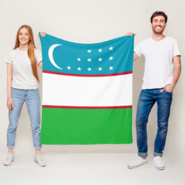 Oezbekistan vlag fleece deken