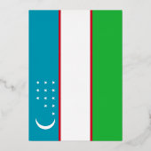 Oezbekistan vlag folie uitnodiging (Achterkant)