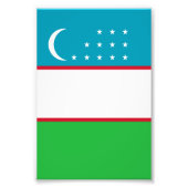 Oezbekistan vlag foto afdruk (Voorkant)