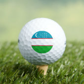 Oezbekistan vlag golfballen (Insitu Shirt)