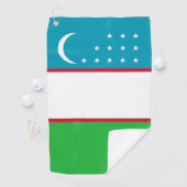 Oezbekistan vlag golfhanddoek (Insitu)
