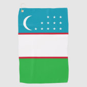 Oezbekistan vlag golfhanddoek (Voorkant)