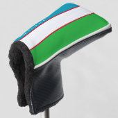 Oezbekistan vlag golfheadcover (3/4 voorkant)