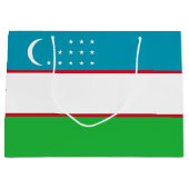 Oezbekistan vlag groot cadeauzakje (Voorkant)