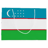 Oezbekistan vlag groot cadeauzakje (Achterkant)