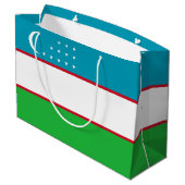 Oezbekistan vlag groot cadeauzakje (Achterkant Gekanteld)