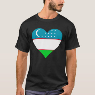 Oezbekistan Vlag Hart Oezbekistan Liefde Oezbekist T-shirt