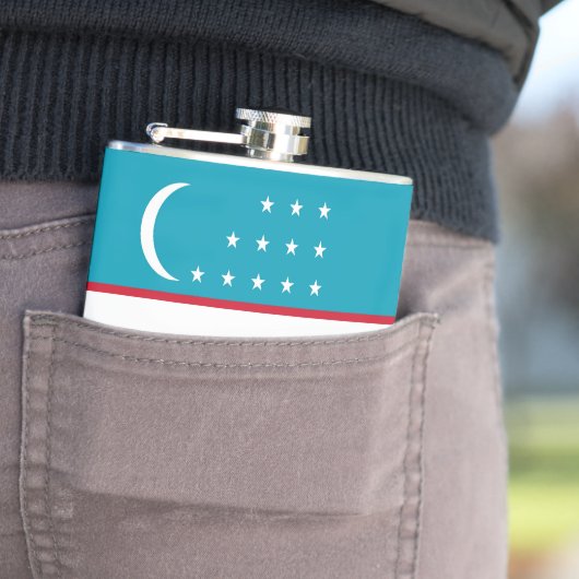 Oezbekistan vlag heupfles (Voorbeeld)