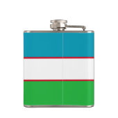Oezbekistan vlag heupfles (Achterkant)