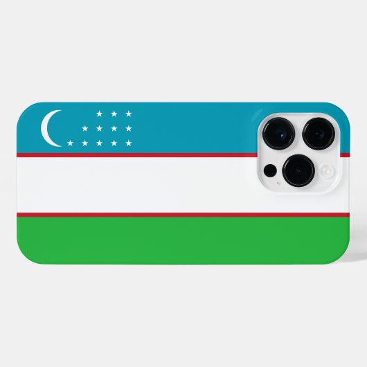 Oezbekistan vlag iPhone hoesje (Achterkant horizontaal)