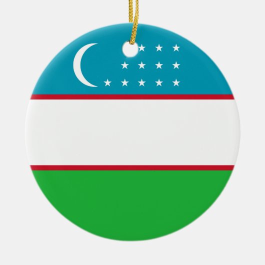Oezbekistan vlag keramisch ornament (Voorkant)