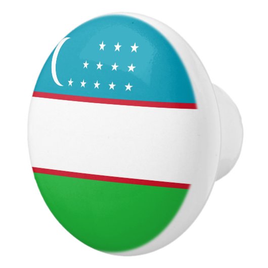 Oezbekistan vlag keramische knop (Rechts)