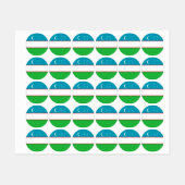 Oezbekistan vlag labels (Vel)