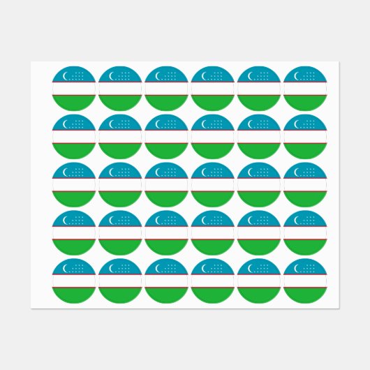 Oezbekistan vlag labels (Vel)