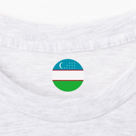 Oezbekistan vlag labels (Aangebracht)