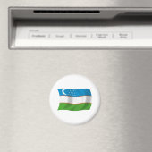 Oezbekistan Vlag Magneet (Insitu (Vaatwasser))