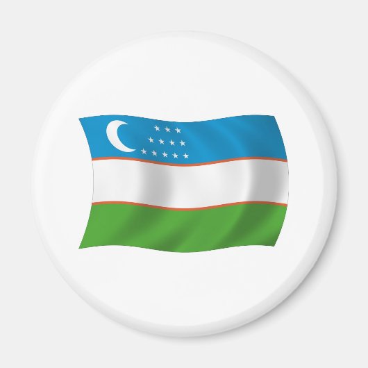Oezbekistan Vlag Magneet (Voorkant)