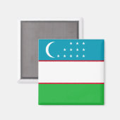 Oezbekistan vlag magneet (Voorkant / Achterkant)