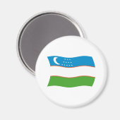 Oezbekistan Vlag Magneet (Voorkant / Achterkant)