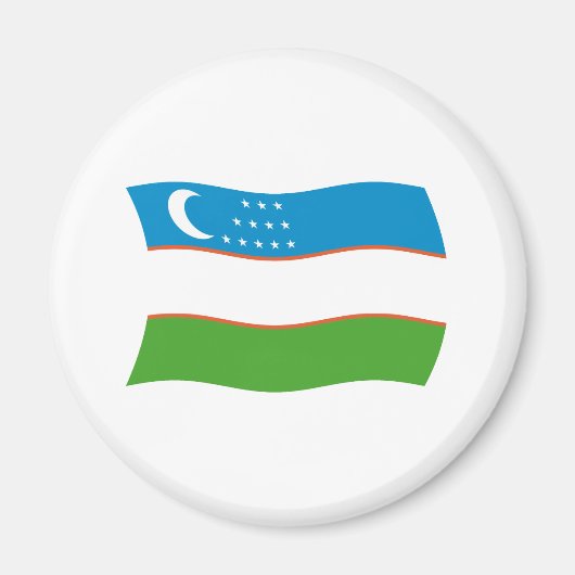 Oezbekistan Vlag Magneet (Voorkant)