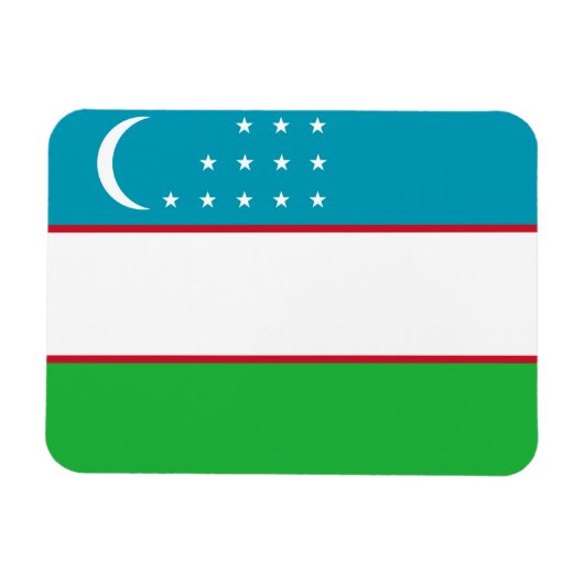 Oezbekistan vlag magneet (Horizontaal)