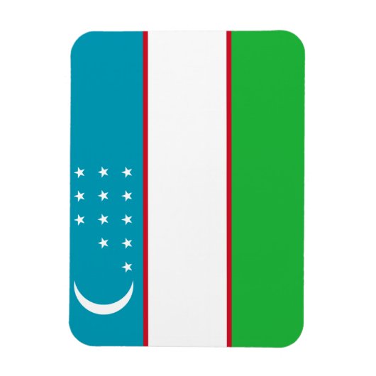 Oezbekistan vlag magneet (Verticaal)