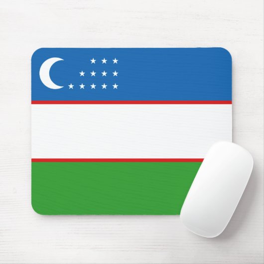 Oezbekistan Vlag Mousepad Muismat (Met muis)