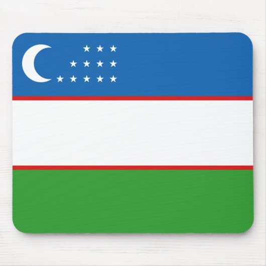 Oezbekistan Vlag Mousepad Muismat (Voorkant)