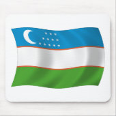Oezbekistan Vlag Mousepad Muismat (Voorkant)