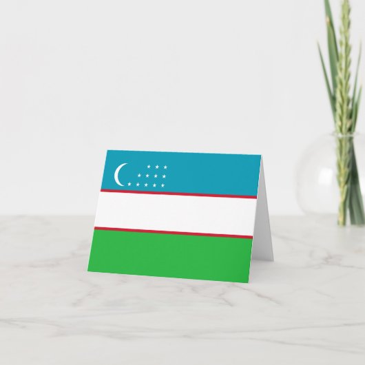 Oezbekistan vlag notitiekaartje (Voorkant)