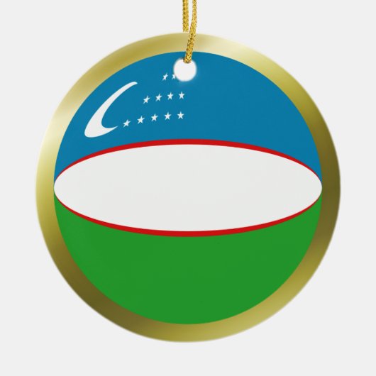Oezbekistan Vlag Ornament (Voorkant)