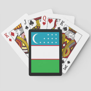 Oezbekistan vlag pokerkaarten