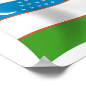 Oezbekistan Vlag Poster Print (Hoek)