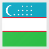 Oezbekistan vlag raamsticker (Vel)