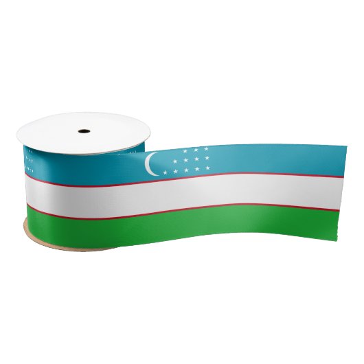 Oezbekistan vlag satijnen lint (Spoel)