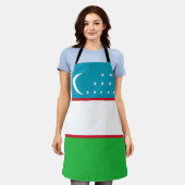 Oezbekistan vlag schort (Gedragen)